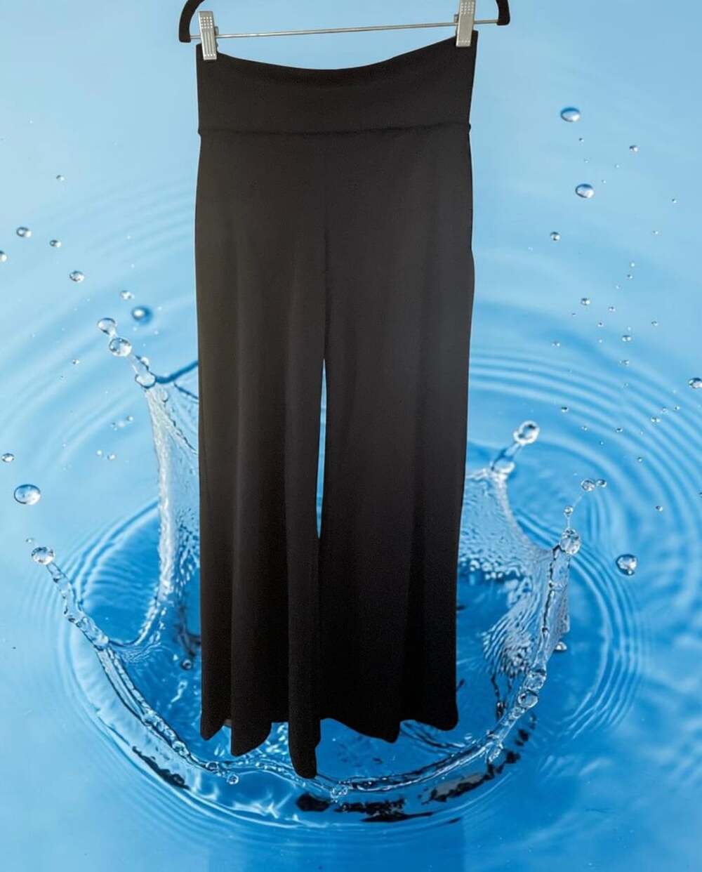 Cache Vintage Y2K Flare Leg Foldover Black Pants Size M High Waist